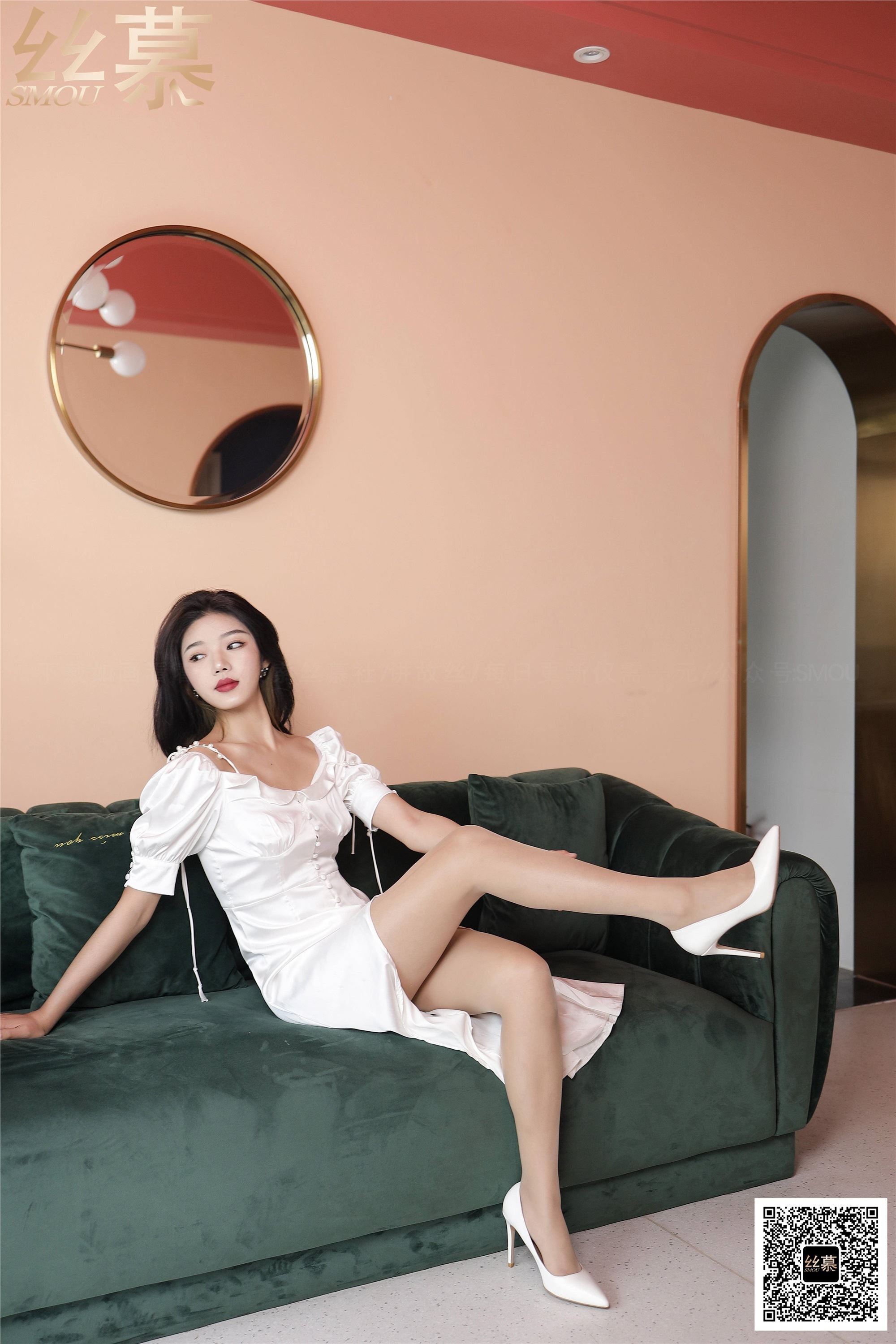 丝慕写真 SM414 天天一元 模特：新模《BONAS空气感透明袜》